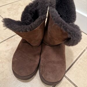 UGG Dark Brown Shearling Winter Boots